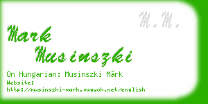 mark musinszki business card